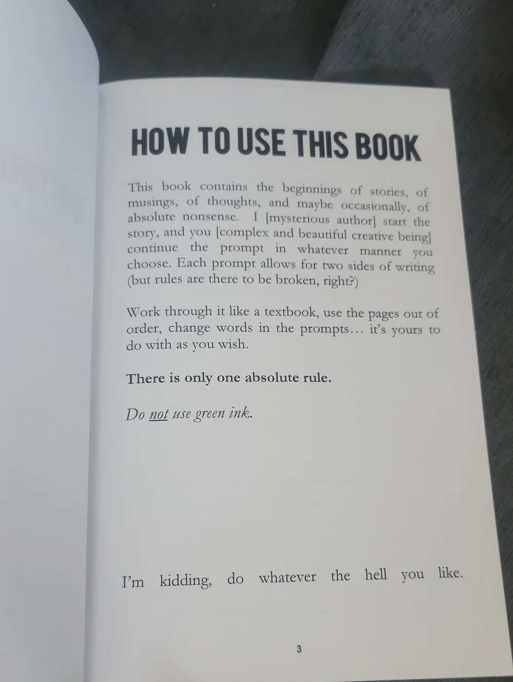 Writing Prompts For The Creatively Insane Book
